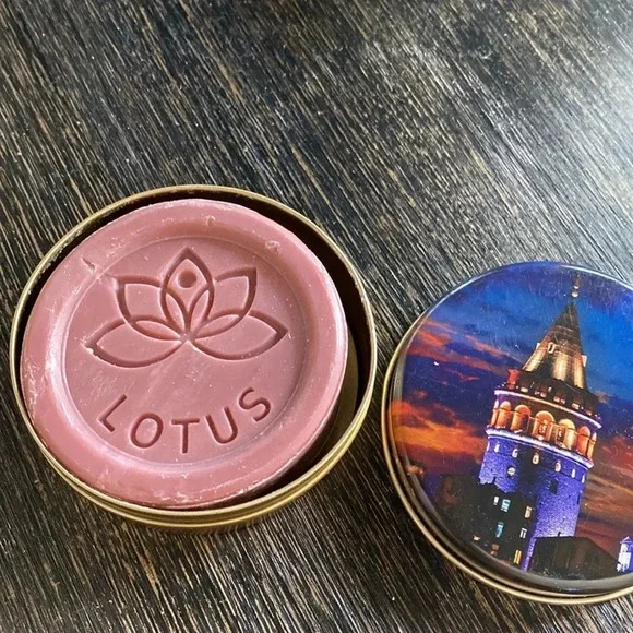 Round Keepsake Tin box with natural olive oil soap bar. See more in my closet - Picture 3 of 6